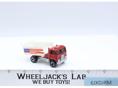 American Tipper Hot Wheels Red Truck 1973 Mattel Vintage Hong Kong Blackwall