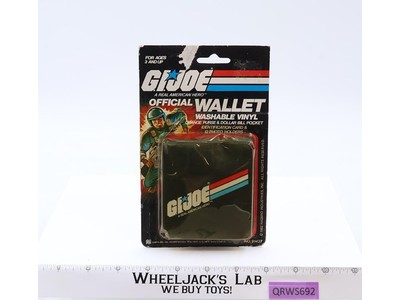 Official GI Joe Wallet Washable Vinyl Hasbro 1982 Vintage MOSC NEW