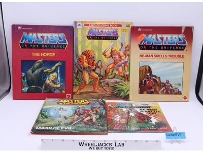 Lot of 5 He-Man Masters of the Universe MOTU Books & Activity Book