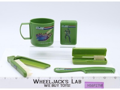 GI Joe Locker Bag W/Soap Case, Brush, Comb, Toothbrush & Cup Hasbro 1986 Vintage