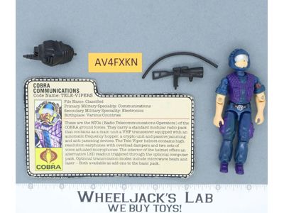 Tele-Vipers V1 100% Complete G.I. Joe 1985 Hasbro Vintage Action Figure