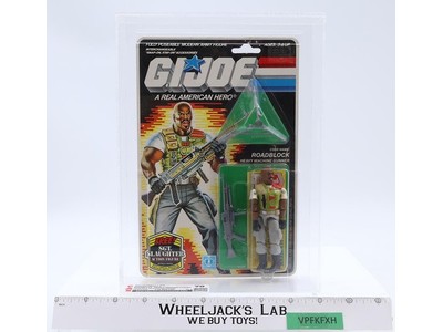 Roadblock CAS GRADED 70 70/85/85 GI Joe 36-Back 1986 Hasbro Figure NEW SEALED
