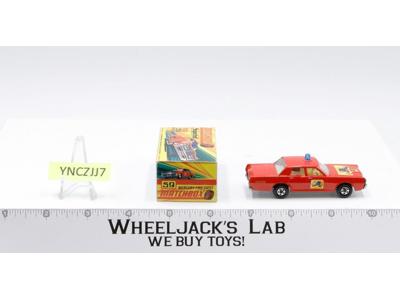 Fire Chief Car 59 Lesney Matchbox Series Made In England With Driver & Passenger
