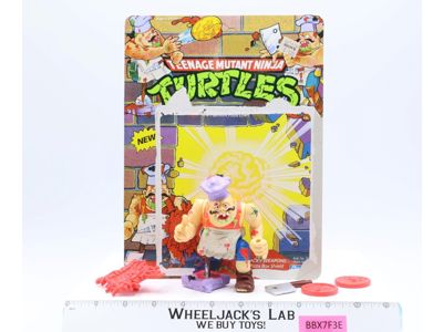 Pizza Face W/Cardback 100% Complete TMNT 1990 Playmates Action Figure