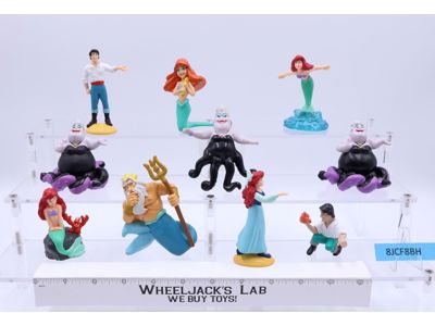 Lot of 10 PVC Figurines The Little Mermaid Disney Store Ariel Ursula Eric