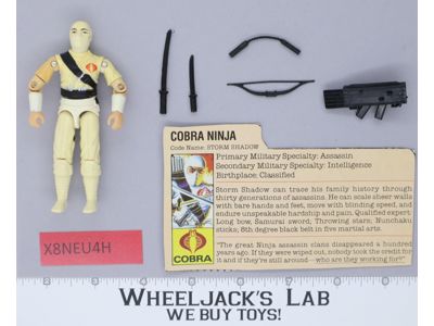 Storm Shadow V1 100% Complete G.I. Joe 1984 Hasbro Vintage Action Figure
