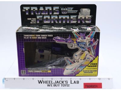 Octane W NICE FIGURE & BOX 100% Complete 1986 Vintage G1 Transformers