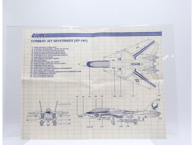 Combat Jet Skystriker (XP-14F) 1983 ORIGINAL Instructions Blueprints G.I. Joe
