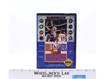 Bulls vs Lakers and the NBA Playoffs SEGA Genesis 1992 Cartridge & Case