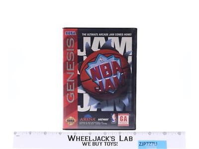 NBA Jam SEGA Genesis 1994 Cartridge Case & Instructions Vintage