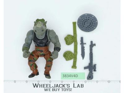 Rocksteady HARD HEAD 100% Complete Teenage Mutant Ninja Turtles 1988 Playmates