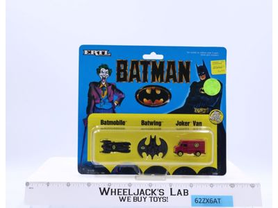 Batmobile Batwing Joker Van Die-Cast Metal DC Comics Batman 1989 ERTL NEW SEALED