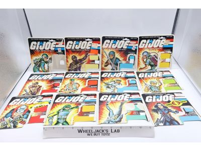 Lot of 12 G.I. Joe Partial Cardbacks 1980-1990's Hasbro