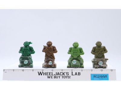 Lot of 4 Character Gum Candy Containers Teenage Mutant Ninja Turtles 1991 Topps