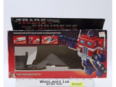 Optimus Prime BLUE VARIANT 1985 Vintage Hasbro G1 Transformers EMPTY BOX ONLY