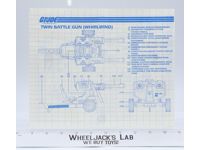 Twin Battle Gun Whirlwind 1983 ORIGINAL Instructions Blueprints G.I. Joe Vehicle