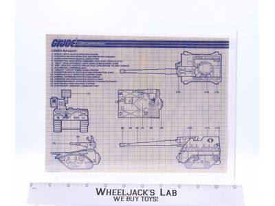 Cobra Maggot 1987 ORIGINAL Instructions Blueprints G.I. Joe Hasbro Action Figure