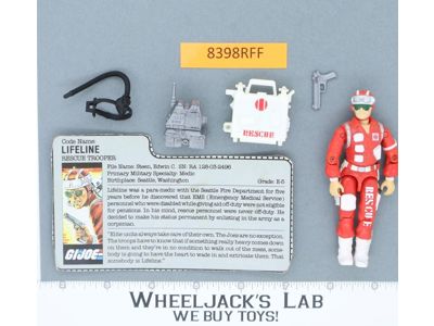 Lifeline V1 100% Complete 1986 G.I. Joe Hasbro Vintage Action Figure