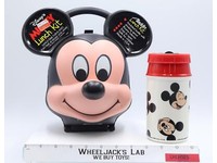 Mickey Mouse Head Lunch Kit W/ Thermos Disney Aladdin Ind. NEW
