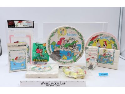Lot of Birthday Party Supplies The Little Mermaid Disney NEW SEALED