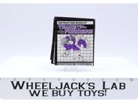 Scorponok Action Figure Instruction Manual Booklet 1987 G1 Transformers