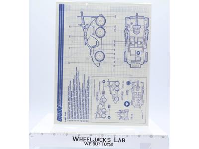 Desert Fox 6 WD Jeep ORIGINAL Instructions/ Blueprints G.I. Joe Action Figure