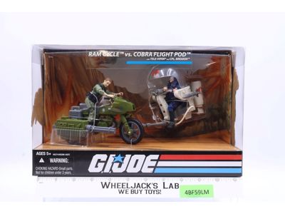 Ram Cycle vs Cobra Flight Pod GI Joe 2008 Hasbro Action Figure NEW MISB SEALED