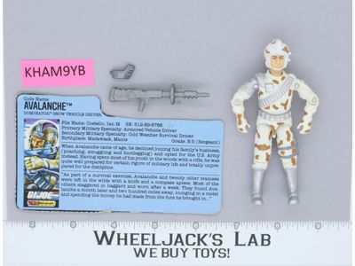 Avalanche V1 100% Complete 1987 G.I. Joe Hasbro Vintage Action Figure
