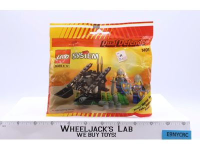 #1491 Dual Defender 1992 Lego Castle Black Knights Polybag NEW SEALED