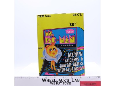 Ms. Pac-Man Stickers & Bubblegum EMPTY BOX 1981 Fleer Vintage