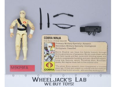 Storm Shadow V1 100% Complete G.I. Joe 1984 Hasbro Vintage Action Figure