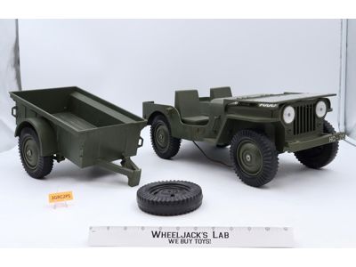 Combat Jeep 7000 W/ Trailer GI Joe 1965 Vintage Vehicle Action Figure