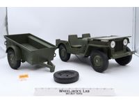 Combat Jeep 7000 W/ Trailer GI Joe 1965 Vintage Vehicle Action Figure