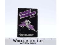 Turbo Jet with Starscream Instruction Manual Booklet 1984 Hasbro G1 Transformers