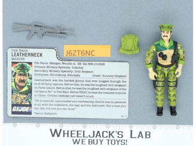 Leatherneck V1 100% Complete G.I. Joe 1986 Hasbro Vintage Action Figure