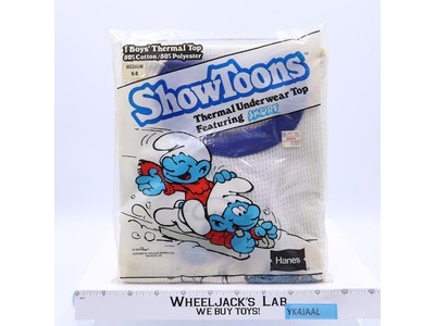 Smurfs Boy's Thermal Top Size 6-8 The Smurfs 1983 Hanes Vintage NEW SEALED