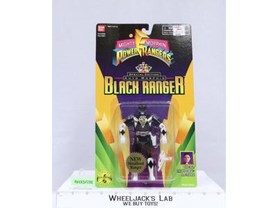 BLACK Ranger Mighty Morphin Power Rangers AUTO METALLIZED Bandai 1995 MOSC