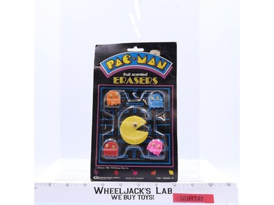 Pac-Man Fruit Scented Erasers 1980 Empire Pencil Corp. Vintage NEW SEALED