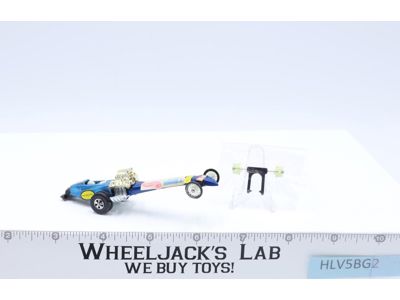 Mongoose Rail Dragster Blue 1971 Hot Wheels Mattel Vintage w/ Clear Wheels