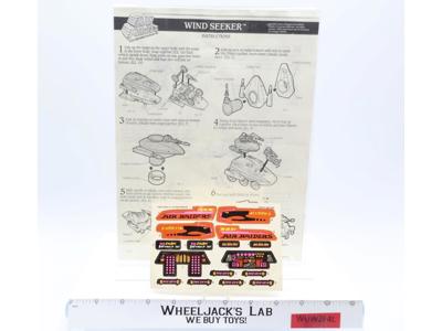 Wind Seeker Instruction Manual + UNUSED Sticker Sheet Air Raiders 1987 Hasbro