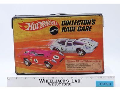 48 Car Collector's Race Case W/Trays Hot Wheels 1969 Mattel Vintage Storage Case