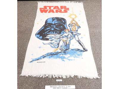 Star Wars A New Hope Beach Towel Luke Leia Darth Vader 1970s Vintage 52 x 27
