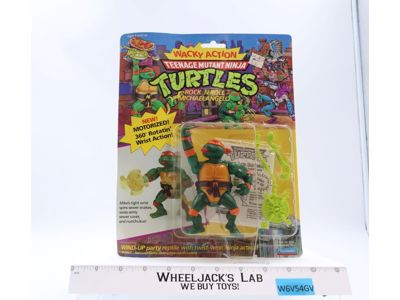 Rock N Roll Michaelangelo Wacky Action TMNT 1989 Playmates NEW MOSC SEALED
