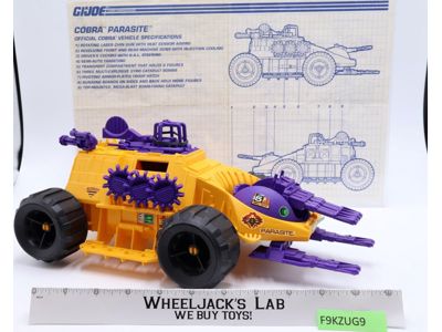 Cobra Parasite 100% Complete GI Joe 1992 Hasbro Action Figure Vehicle