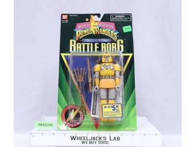 Mighty Morphin YELLOW Battle Borg Power Rangers 1995 Bandai NEW MOSC #2665