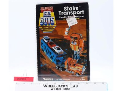 Staks Transport CAS GRADED 80+ 80/95/90 Super Go Bots 1985 Tonka NEW SEALED