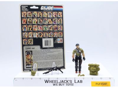 Tunnel Rat V1 100% Complete 34 Cardback G.I. Joe 1987 Hasbro Vintage Figure