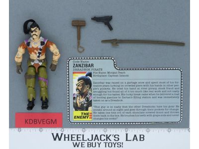 Zanzibar V1 100% Complete G.I. Joe 1987 Hasbro Vintage Action Figure