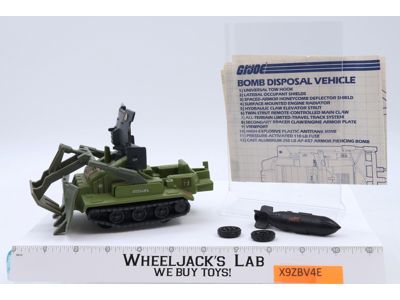 Bomb Disposal 100% Complete GI Joe 1985 Hasbro Action Figure Vehicle