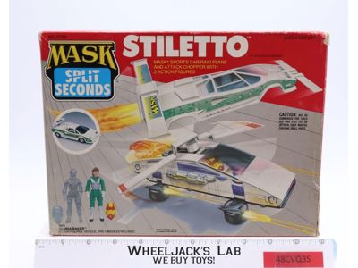 Stiletto Gloria Baker W/BOX 100% Complete MASK M.A.S.K. Split Seconds Vintage